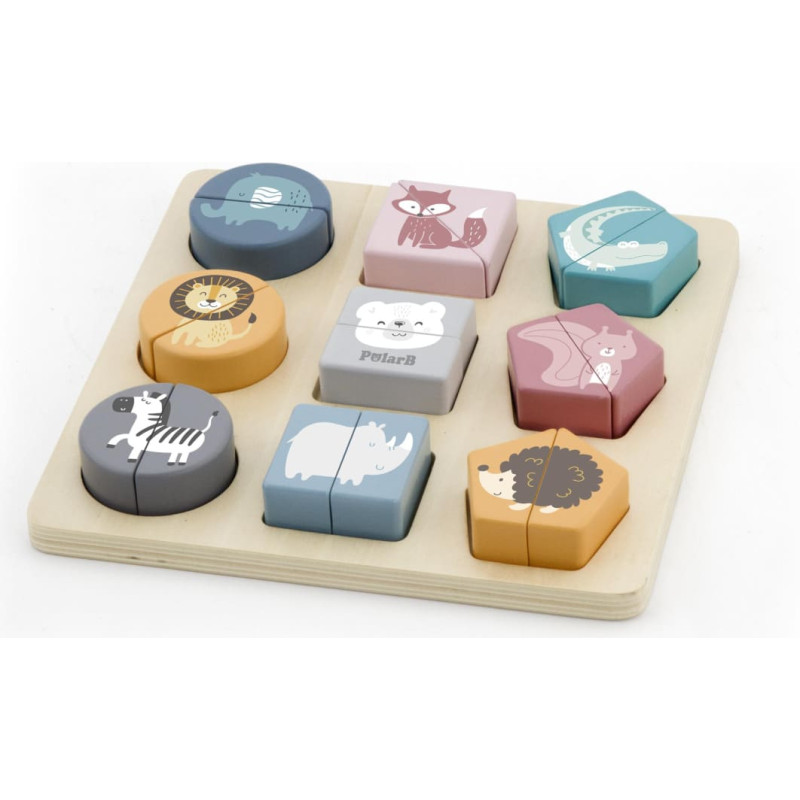 VIGA PolarB Деревянная игрушка сортер Животные 18м+ 255611 (44012)