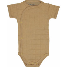 LODGER Romper Solid хлопковый бодик с короткими рукавами, 68 размер RFS 076 Honey