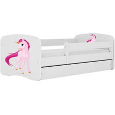 KOCOT KIDS кровать без ящика с матрасом BABYDREAMS white Unicorn 140x70cm