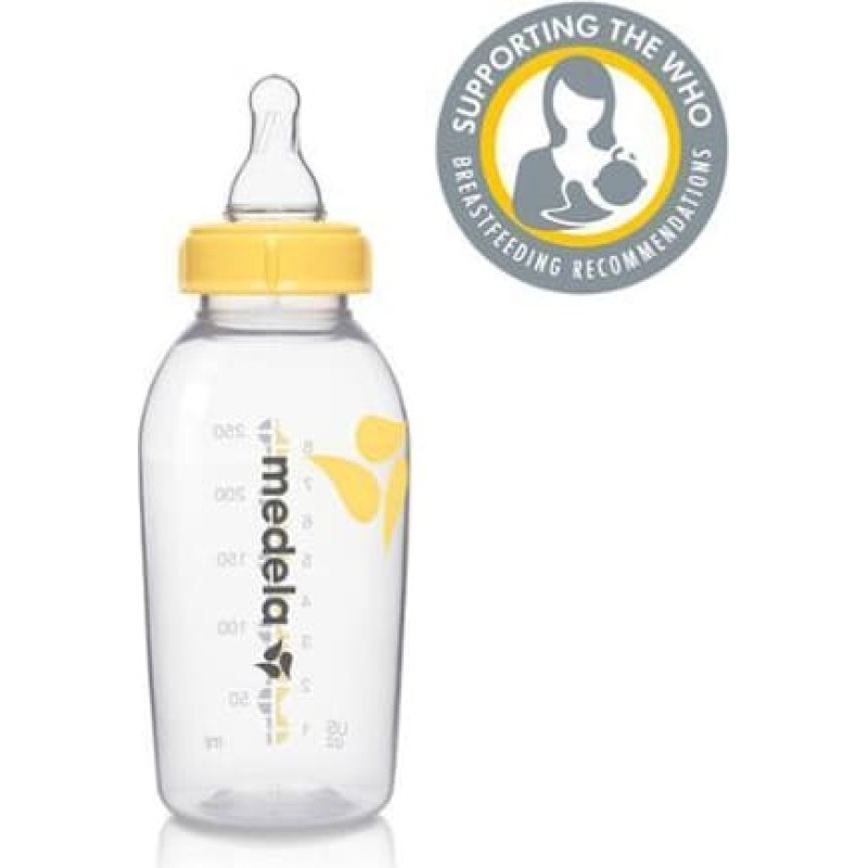 MEDELA бутылочка для кормления с силиконовой соской (M) 250мл, 200.2273