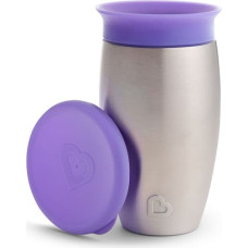 Munchkin stainless steel sippy Cup, purple, Miracle 360, 12m+, 296ml, 05190901