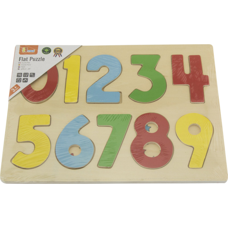 Viga 58545 Puzzle układanka na podkładce cyferki