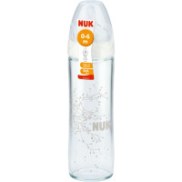 NUK Classic Стеклянная бутылочка 240мл с First Choice Plus силиконовой соской 0-6м, SD08 10745080