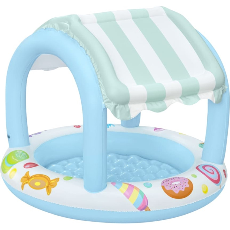 Bestway 52638 Basenik dmuchany z daszkiem i pompowanym dnem Cukierkowy Domek 1.04m x 84cm