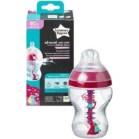 TOMMEE TIPPEE Advanced GIRL антиколиковая бутылочка для кормления 260мл, 0м+.