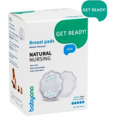 BABYONO NATURAL вкладыши для бюстгальтера 24шт. 298/01 white