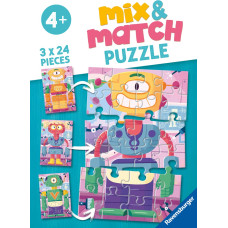 Ravensburger puzzles Mix and Match Robots, 3x24pcs., 5598