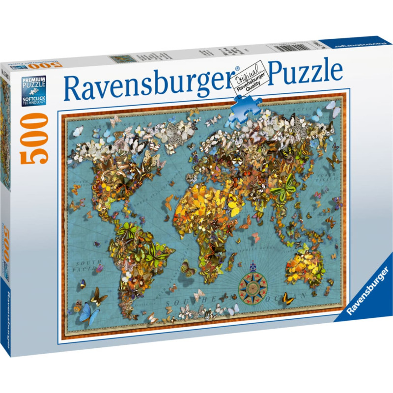 Ravensburger pussel World of butterflies, 500st., 15043