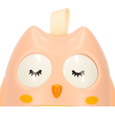 Burbuļojoša pūce juteklis šūpojas rozā krāsā