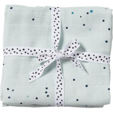 Done By Deer Burp cloth, 2-pack, Dreamy Dots, Blue