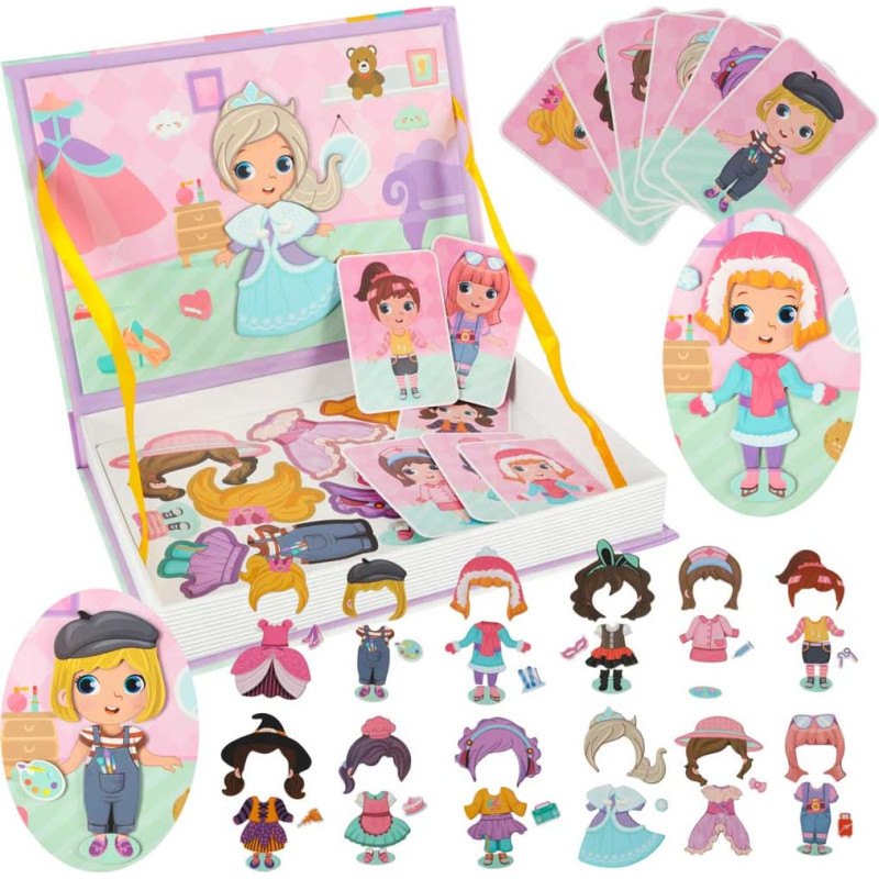 Magnētiskā puzle saģērbt lelli 51el.