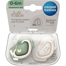 Canpol BABIES Silicone Symmetrical Soother 0-6m GOOSE 2 pcs, 22/667