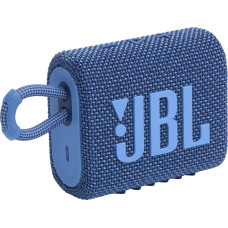 JBL ūdensizturīga portatīvā skanda JBL Go 3 ECO, zila - JBLGO3ECOBLU