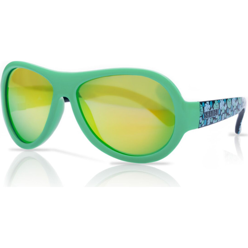 Shadez Designer Leaf Print Green Junior bērnu saulesbrilles, 3-7 gadi - SHZ 44