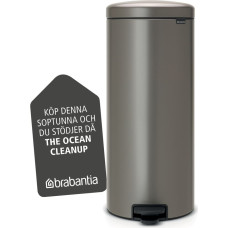 Brabantia atkritumu tvertne ar pedāli NewIcon, 30 l, Platinum - 114441