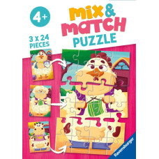 Ravensburger puzzles Mix and Match Farm, 3x24pcs., 5198