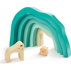 Hape stacking blocks Arctic Polar Bear, E0490A