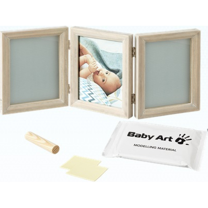 Baby Art Double Print Frame My baby Touch  komplekts mazuļa pēdiņu/rociņu nospieduma izveidošanai, stormy - 34120173