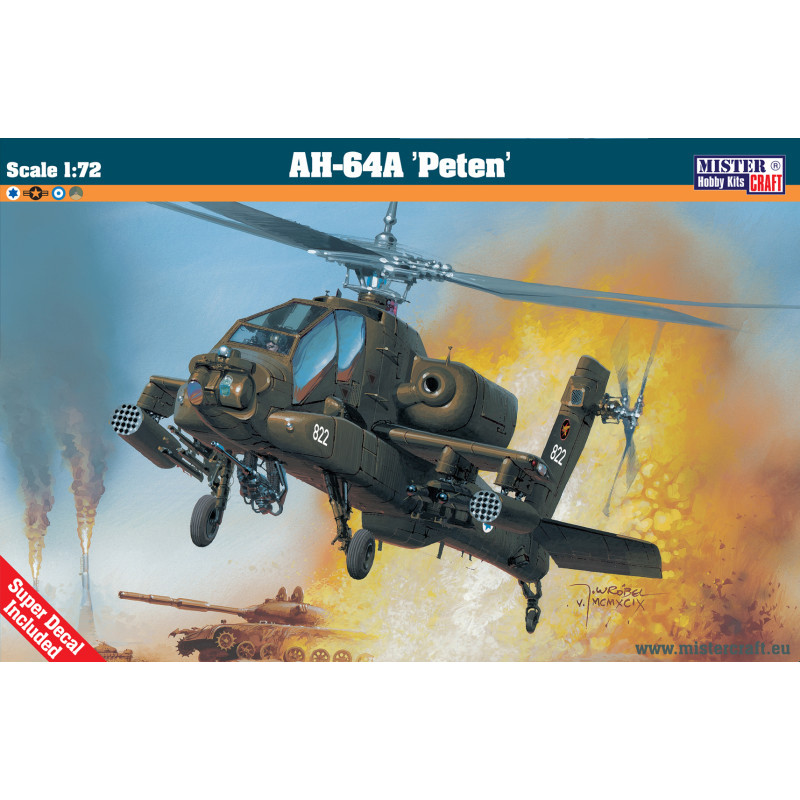 HELIKOPTER MODEL AH-64A Peten 1:72