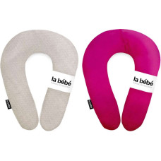 La Bebe ™ Snug Cotton Nursing Maternity Pillow Art.85184 Oatmeal/Rasberry Подкова для сна/кормления малыша, 20x70см