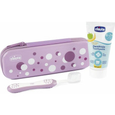 Chicco 175536 TOOTHPASTE+BRUSH+ETUI SET LILAC 6-36M