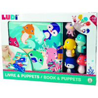 LUDI Книжка для купания с пальчиковыми куклами L40018