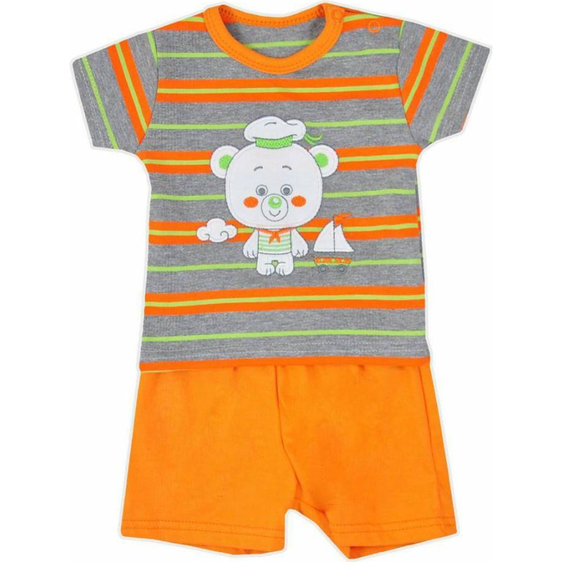 Koala Baby 3832 KOMPLET LATO SAILOR 62 POMARAŃCZ