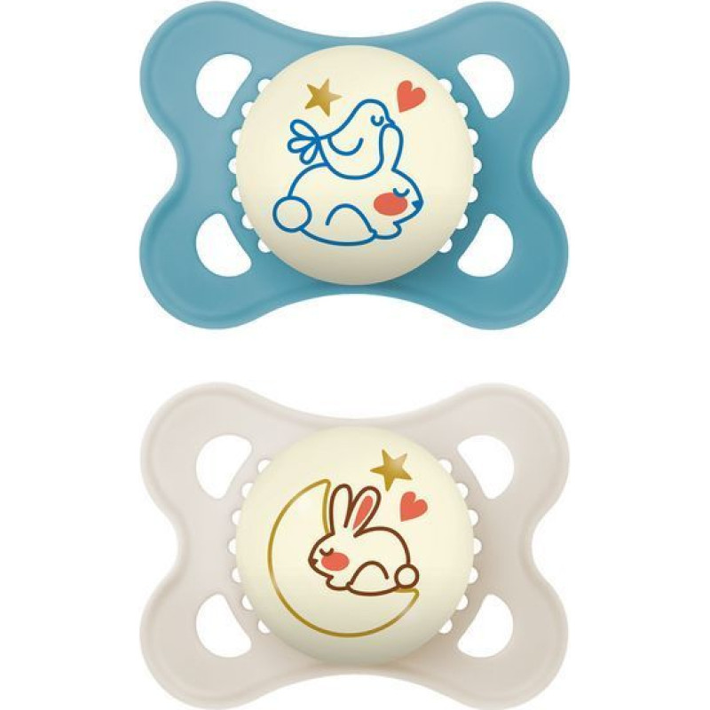 Mam Baby 0684 ORIGINAL NIGHT 2-6 PLANET LOVE pacifier BOY