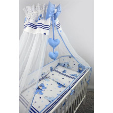 Ankras Bedding set - 6  parts - 120/90/360 - MARZYCIEL - BLUE ***