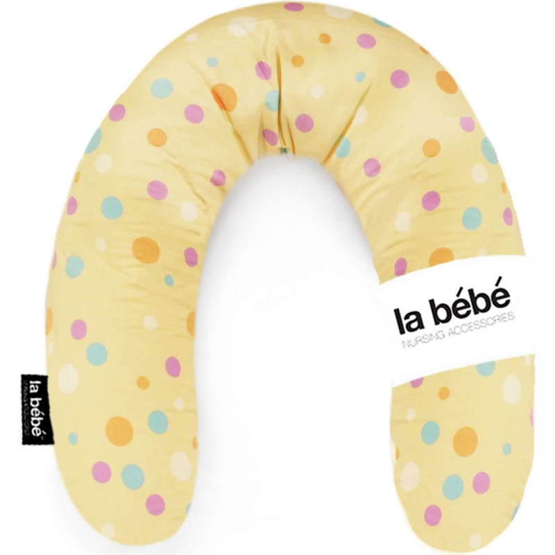 La Bebe ™ Rich Maternity Pillow Art.111357 Yellow Dots Подковка для сна, кормления малыша 30x104 cm