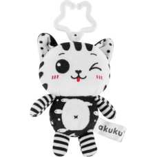 Akuku A0658 PENDANT PLUSH CAT WHITE AND BLACK