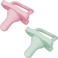 Dr.browns PS12007 SILICONE pacifier PINK AND GREEN (STANDARD BOTTLE TUCK SHAPE)