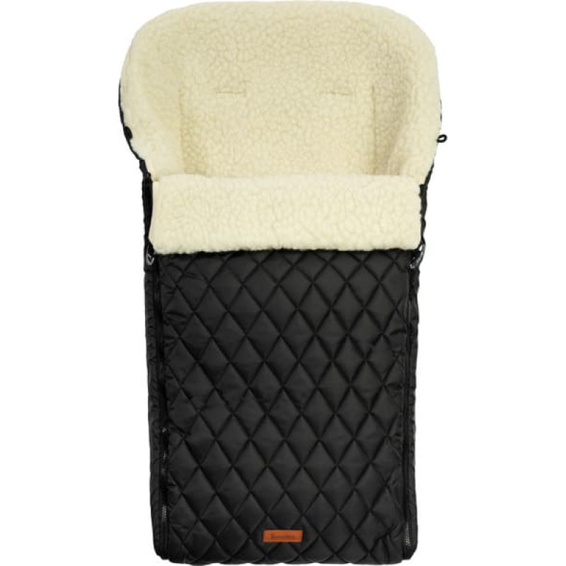 Sensillo QUILTED WOOL ROMPER BAG BLACK