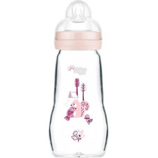 Mam Baby 1254 GLASS BOTTLE 260ML FEEL GOOD FOREST GIRL