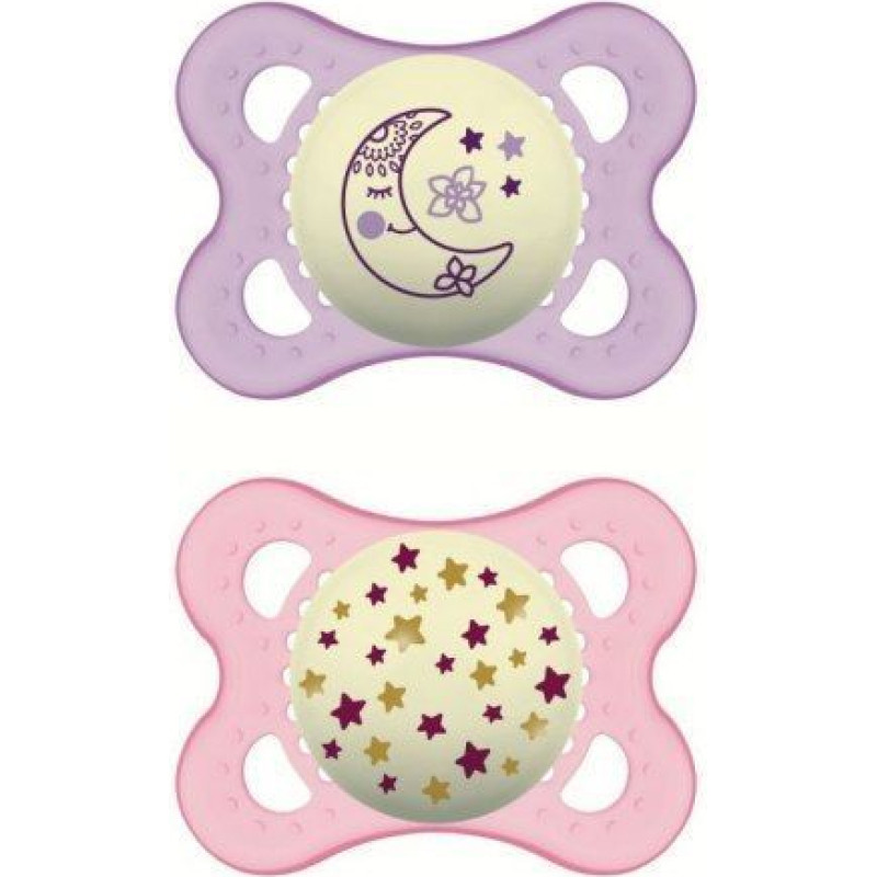 Mam Baby 1256 ORIGINAL NIGHT Pacifier 2-6 GIRL