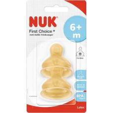 NUK 713242 LATEX BOTTLE teat 6-18 M 2 PCS