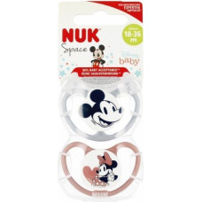 NUK 9851 SILICONE pacifier SPACE MICKEY MOUSE 18-36 2PCS/BOX 529114