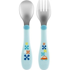 Chicco METAL CUTLERY 18M + BLUE