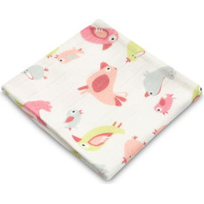 Sensillo BAMBOO DIAPER - PINK BIRDS 75x75