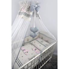 Ankras Bedding set - 6 parts - 120/90/180 - MARZYCIEL - GREY