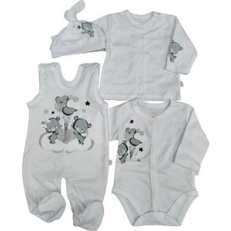 Koala Baby Baby linen set - 4 parts - 11-150 - HAPPINESS - WHITE -  size 62