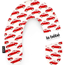 La Bebe ™ Rich Maternity Pillow Art.102773 Cars Red-White Подковка для сна, кормления малыша 30x104 cm