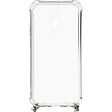 Evelatus Xiaomi Redmi 8 Silicone TPU Transparent with Necklace Strap Silver