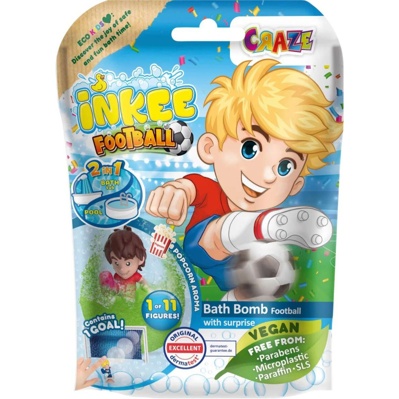 Craze Inkee Football Art.40164 бомбочка для ванны + игрушка