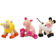 Keycraft Kids Krafts Wood Flexi Farm Animals Art.WD202 Развивающая деревянная игрушка Животные