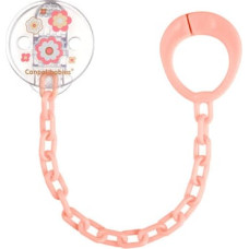 Canpol BABIES Soother clip with chain NEWBORN, Pink, 10/877_pin