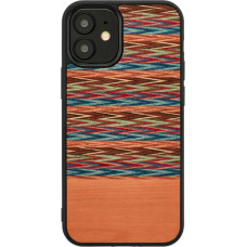 Man&Wood case for iPhone 12 mini browny check black