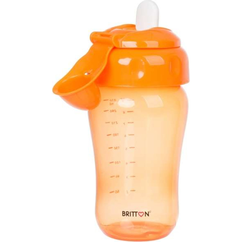 Britton Non-spill Soft Spout Cup Art.B1516 Orange Бутылочка непроливайка с мягким наконечником 270 мл