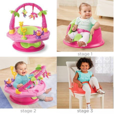 SUMMER INFANT стульчик 3in1 - SM13306A- DELUXE ISLAND GIGGLES SUPER SEAT - PINK