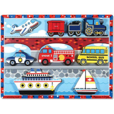 Melissa And Doug Melissa&Doug Puzzles Vehicles  Art.13725  Деревянный пазл для малышей Транспорт